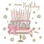 La mulți ani Cake on Gold Stand Șervețel Happy Birthday 20 buc 33x33 cm