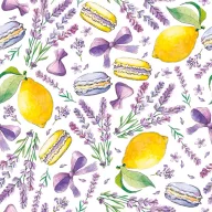   Arici Limes and Lavender Set de șervețele Macaron 20 de bucăți, 33x33 cm