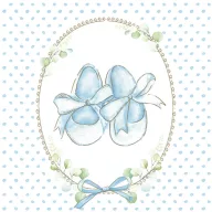   Bebe Baby Slippers Blue Şerveţel Baby Shower Slippers Blue 20 buc 33x33 cm
