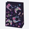 Colorat Colorful Pungă de cadou din hârtie pentru fete, 23x32x11 cm