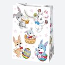 Paște Bunnies sacoșă de cadou din hârtie 23x32x11 cm
