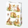 Paște Bunny pungă cadou din hârtie 16x24x7 cm
