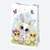 Paște Bunny pungă cadou din hârtie 16x24x7 cm