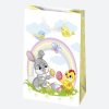 Paște Bunny pungă cadou din hârtie 16x24x7 cm