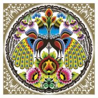 Animale Folk Peacocks Gold șervețel 20 bucăți 33x33 cm