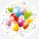 Colorat Balloons farfurie de hârtie cu baloane 8 buc 22,7 cm