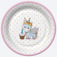 Unicorn Sweet farfurie de hârtie 8 buc 18 cm