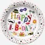 La mulți ani Funny Set de 8 farfurii de hârtie Happy Birthday, 18 cm