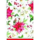Crăciun Poinsettia fata de masă de hârtie 120x180 cm