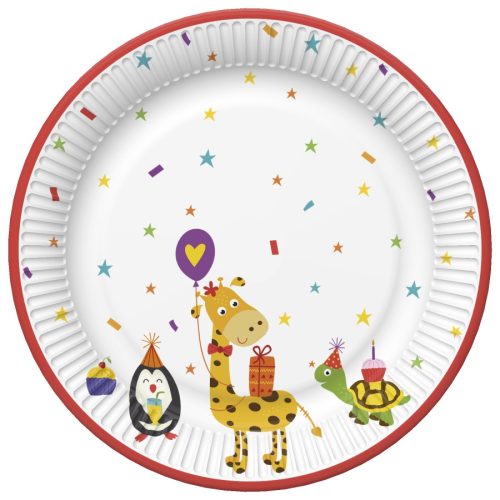 Animale Cute Party farfurie de hârtie 8 buc 22,7 cm