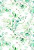 Colorat Eucalyptus Twigs Față de masă din hârtie cu flori 120x180 cm