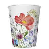   Colorat Meadow in June Set de pahare din hârtie cu flori, 8 bucăți, 250 ml