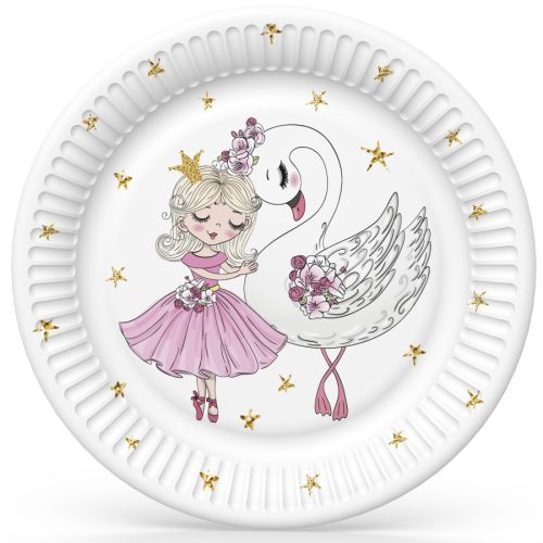 Balet With Swan Farfurie de hârtie Balerina 8 buc 22,7 cm
