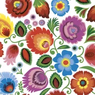 Floare Cutout Șervețel colorat 20 buc 33x33 cm