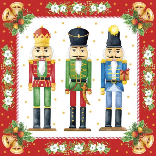 Crăciun Watercolour Nutcrackers șervețele, pachet de 20, 33x33 cm