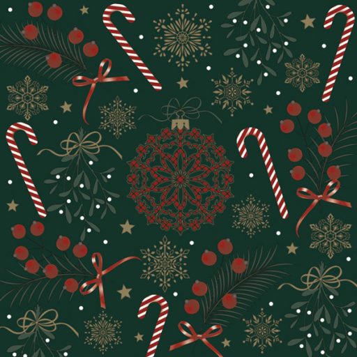 Crăciun Motifs Collage șervețele, pachet de 20, 33x33 cm