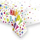 La mulți ani Dots Față de masă din hârtie Happy Birthday 120x180 cm