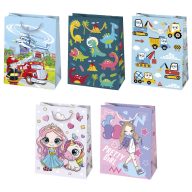   Colorat Party pungă de cadou din hârtie, sac de cadou 40.5x56x25 cm