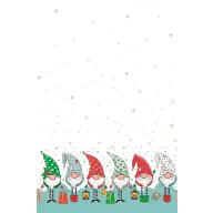 Crăciun Funny Gnomes față de masă de hârtie 120x180 cm