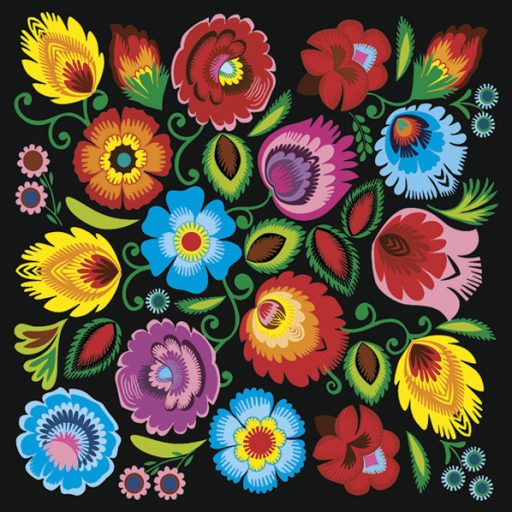 Colorat Folk Colourful Șervețel florar 20 buc 33x33 cm