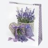 Colorat Bunch Pungă cadou de hârtie lavandă, pungă 19x23x10,5 cm