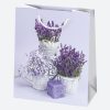 Colorat Bunch Pungă cadou de hârtie lavandă, pungă 19x23x10,5 cm