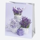 Colorat Bunch Pungă cadou de hârtie lavandă, pungă 19x23x10,5 cm