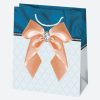 Colorat Bow sac de cadou din hârtie 19x23x10,5 cm