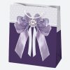 Colorat Bow sac de cadou din hârtie 19x23x10,5 cm