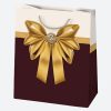 Colorat Bow sac de cadou din hârtie 19x23x10,5 cm