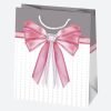 Colorat Bow sac de cadou din hârtie 19x23x10,5 cm