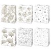 Colorat White Pungă cadou din hârtie cu model 19x23x10,5 cm