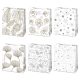Colorat White Pungă cadou din hârtie cu model 19x23x10,5 cm
