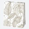 Colorat White Pungă cadou din hârtie cu model 19x23x10,5 cm
