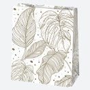 Colorat White Pungă cadou din hârtie cu model 19x23x10,5 cm