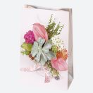 Colorat Bouquets Pungă cadou din hârtie, pungă cadou 16x24x7 cm