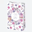 Colorat Mirth Sac cadou din hârtie cu flori, 16x24x7 cm