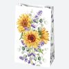 Colorat Mirth Sac cadou din hârtie cu flori, 16x24x7 cm