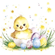 Paște Chick in Eggshell șervețele pachet de 20 33x33 cm