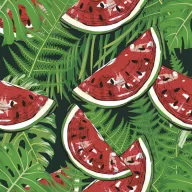   Fructe Fern Leaves Șervețele cu pepene verde, 20 buc, 33x33 cm