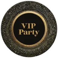 Party Gold VIP farfurii de hârtie set de 8, 18 cm