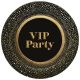 Party Gold VIP farfurie de hârtie 8 buc 22,7 cm