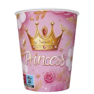 Prințese Crown Pahar de hârtie prințesă 8 buc 250 ml