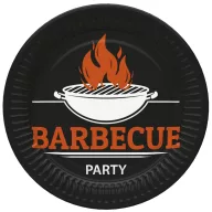   BBQ Party Set farfurii de hârtie pentru grătar 8 bucăți 18 cm
