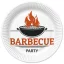 BBQ Party Farfurii de hârtie Barbecue, set de 8, 22,7 cm