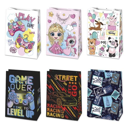 Colorat Party pungă de cadou din hârtie 23x32x11 cm