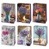 Colorat Vase Pungă de cadou din hârtie lavandă, 23x32x11 cm