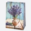 Colorat Vase Pungă de cadou din hârtie lavandă, 23x32x11 cm