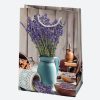 Colorat Vase Pungă de cadou din hârtie lavandă, 23x32x11 cm