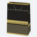 Colorat For You Sacoșă cadou de hârtie cu model auriu negru 23x32x11 cm